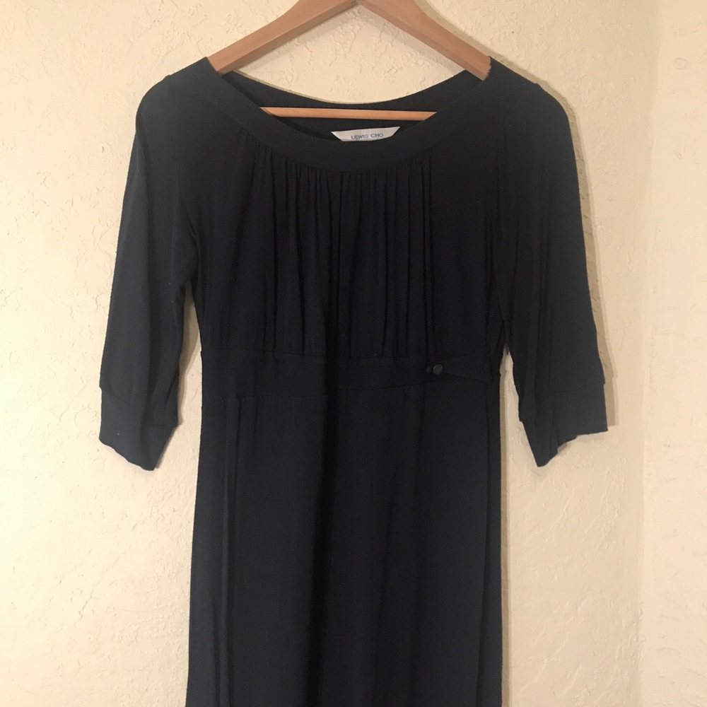Simple mid-sleeve soft dress - Picture 3 of 6